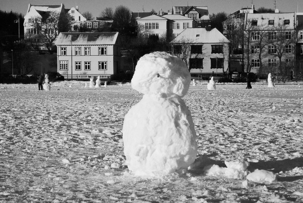 Snowmen on Tjörnin, 2015